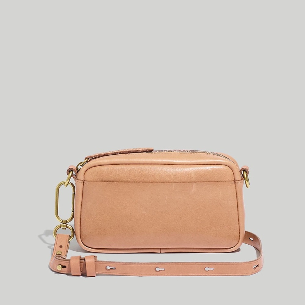 Madewell The Leather Mini Carabiner Crossbody Bag NEW Warm Hickory